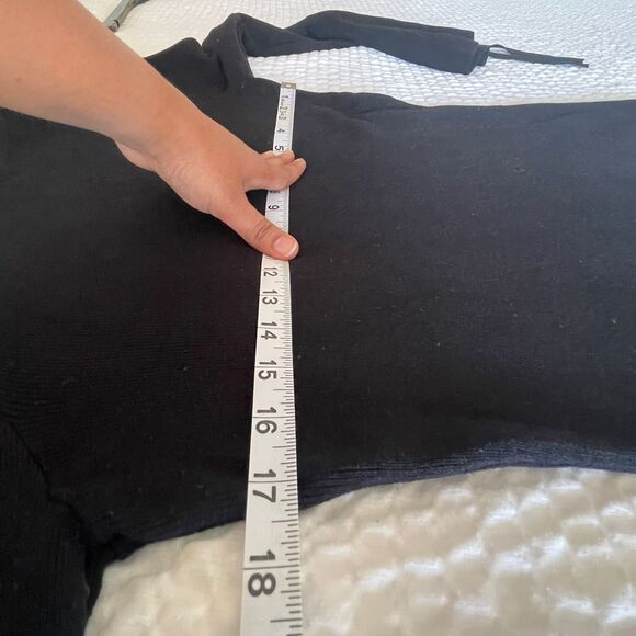 Venus Women's Blouse Black Tshirt Long Bell Sleeves Top Sweater Size S - Picture 7 of 10